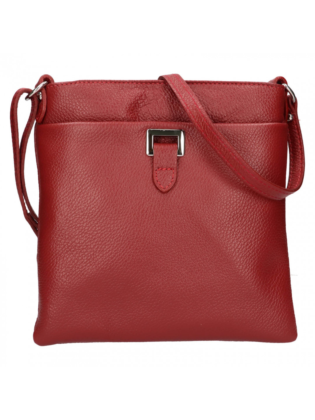 Dámská kožená crossbody kabelka Italia Gotta – tmavě červená